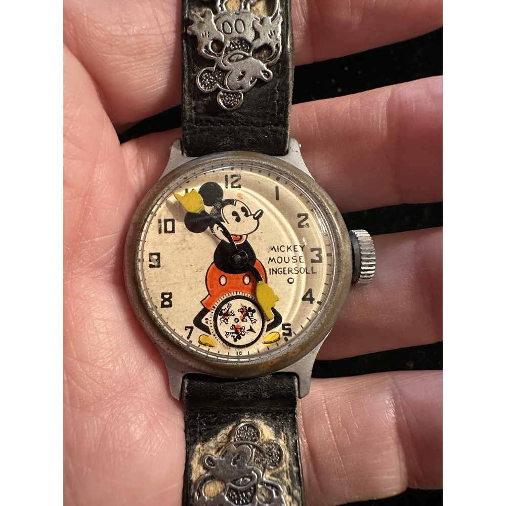 Vint‎ Ingersoll Mickey Mouse Watch Original Band Parts Repair